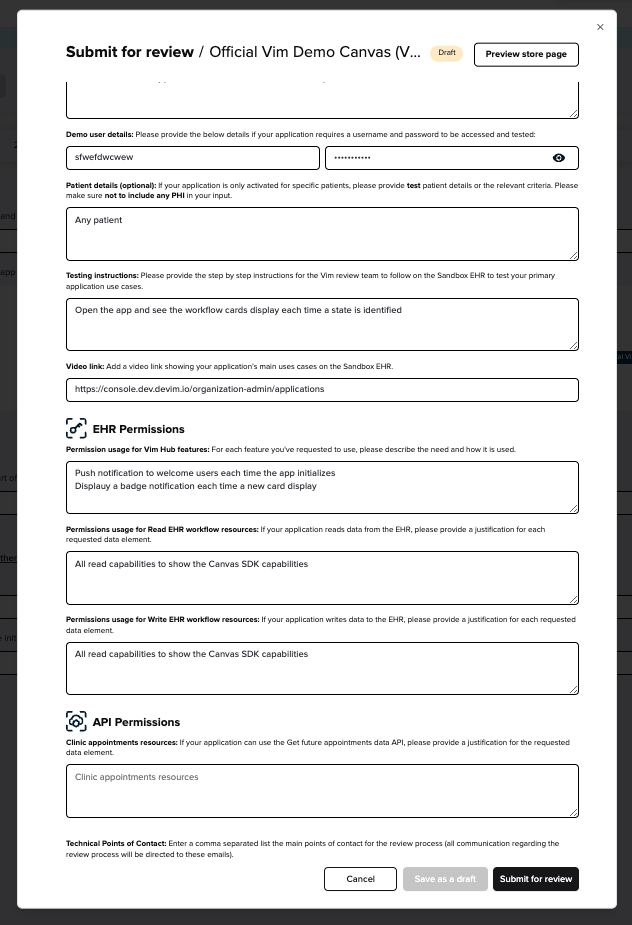 Review information